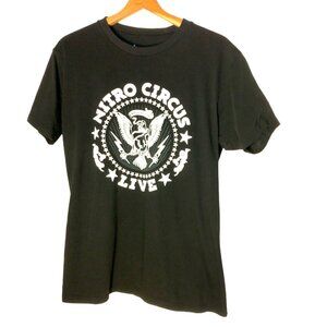 Nitro Circus Live T Shirt Men Medium Black Balls of Steel BMX Skate Redneck